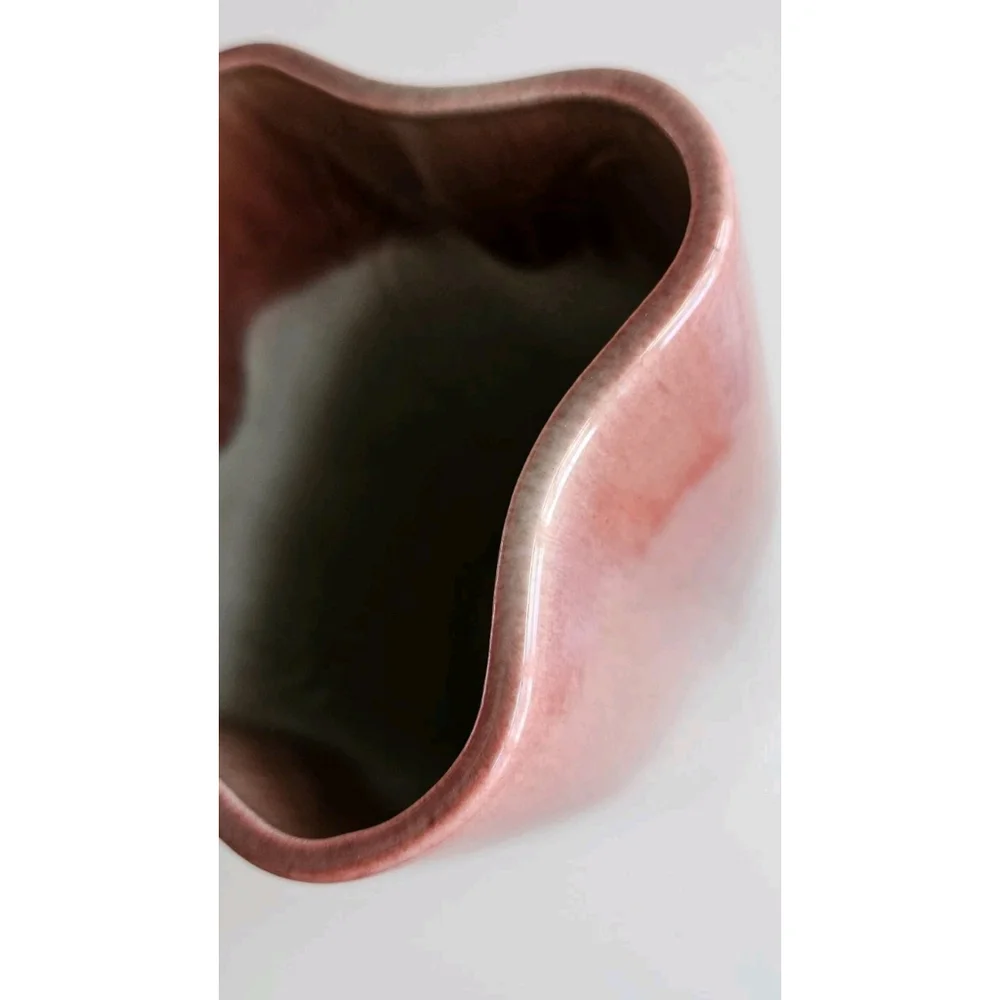 West Coast Pottery Vase #852 | Tall Ombre Drip Glaze | Mid-Century Modern